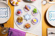 The Nosh Table Seder Plates Lavender Swirl Seder Plate