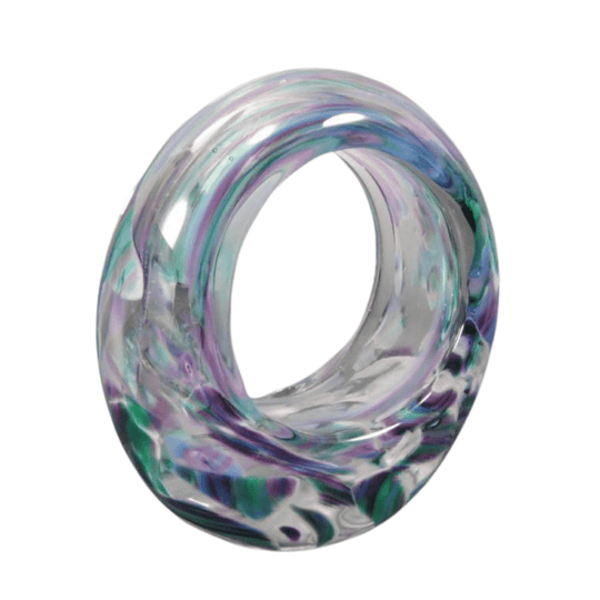 Smash Glass Eternity Ring Sculpture by NolaGlass