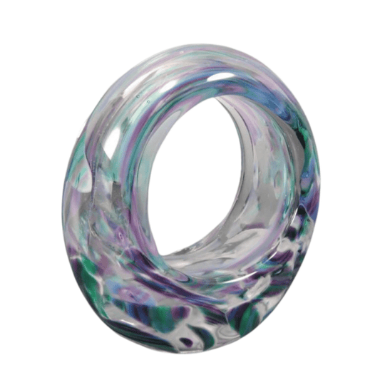 Smash Glass Eternity Ring Sculpture by NolaGlass