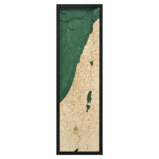 Israel Wood Carved Map
