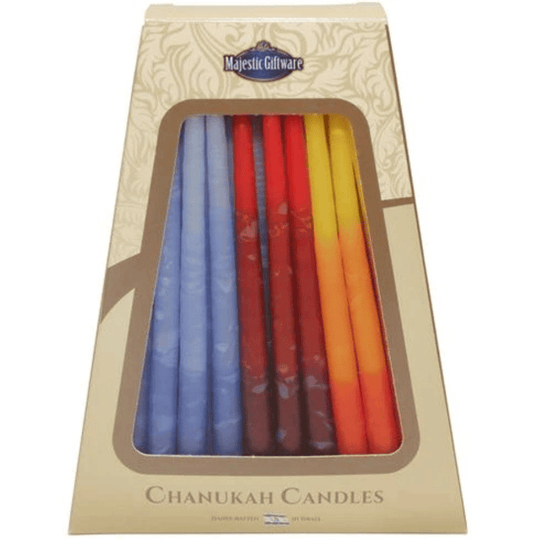 Safed Handcrafted Hanukkah Candles - Multicolor Deluxe