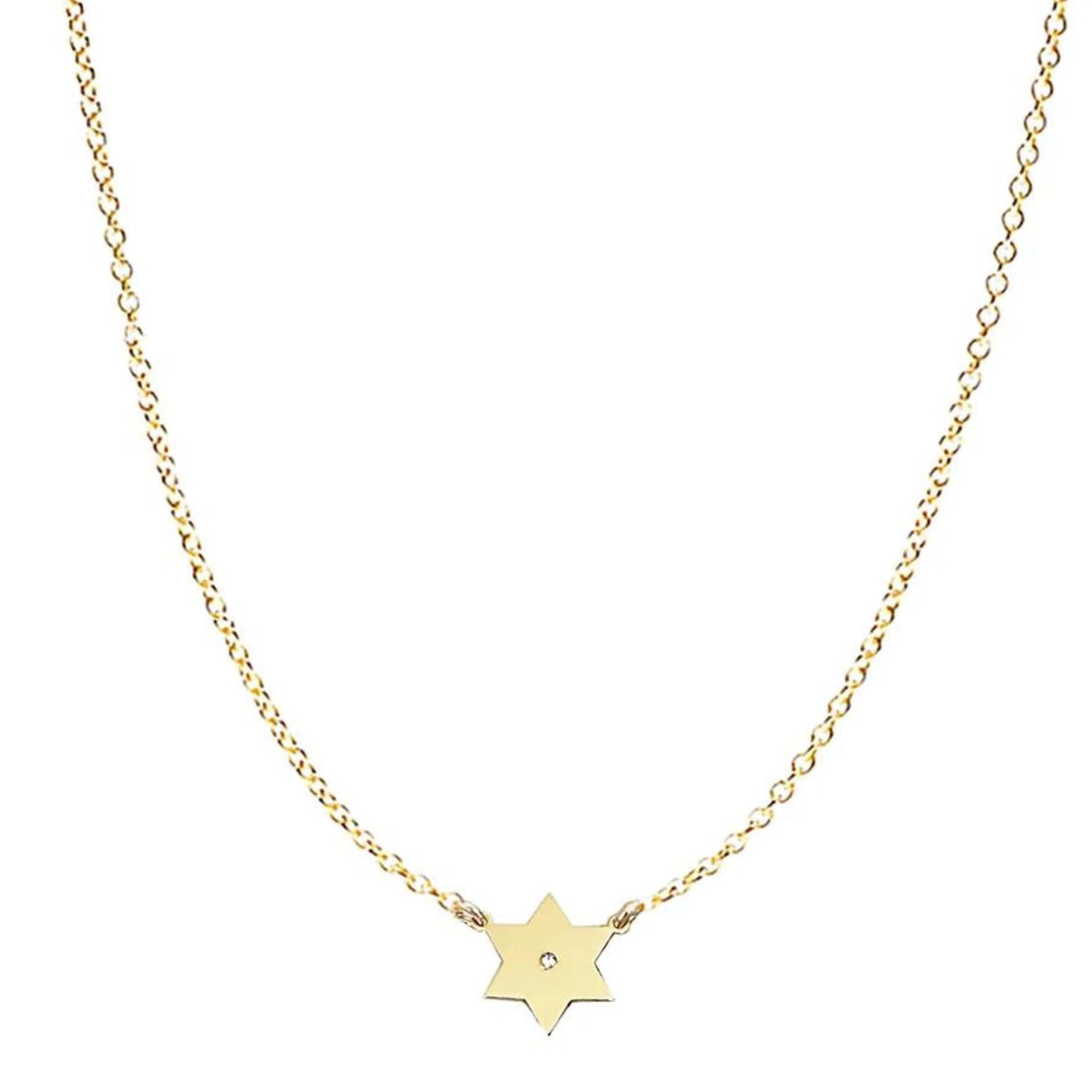 Miriam Merenfeld Jewelry Necklaces Golda Star of David Diamond Necklace - Sterling Silver, Gold Vermeil or Two-Tone