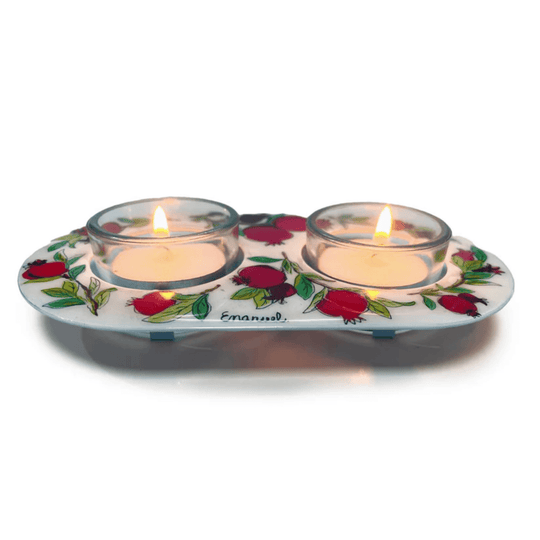 Pomegranate Tea Light Candle Holder by Yair Emanuel