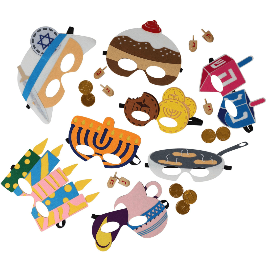 Ella and Noah Masks Hanukkah Felt Masks