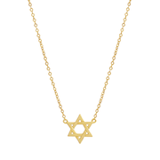 By Adina Eden Necklaces Gold-Plated Solid Star of David Necklace