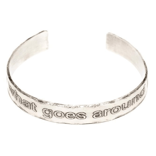 What Goes Around, Comes Around Cuff Bracelet by Marla Studio - Sterling Silver or Bronze
