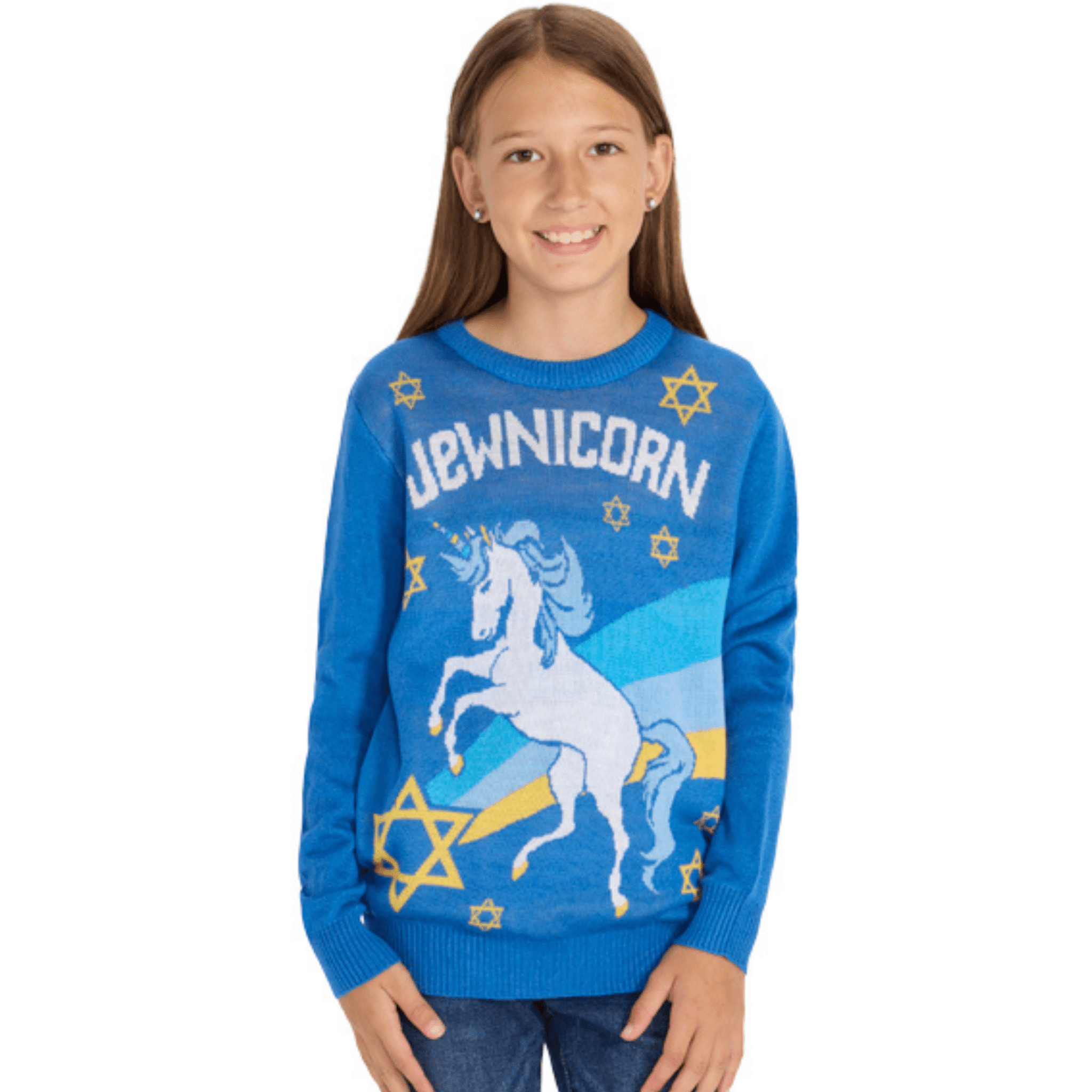 Youth Jewnicorn Sweater by Tipsy Elves (Sizes XS XL)