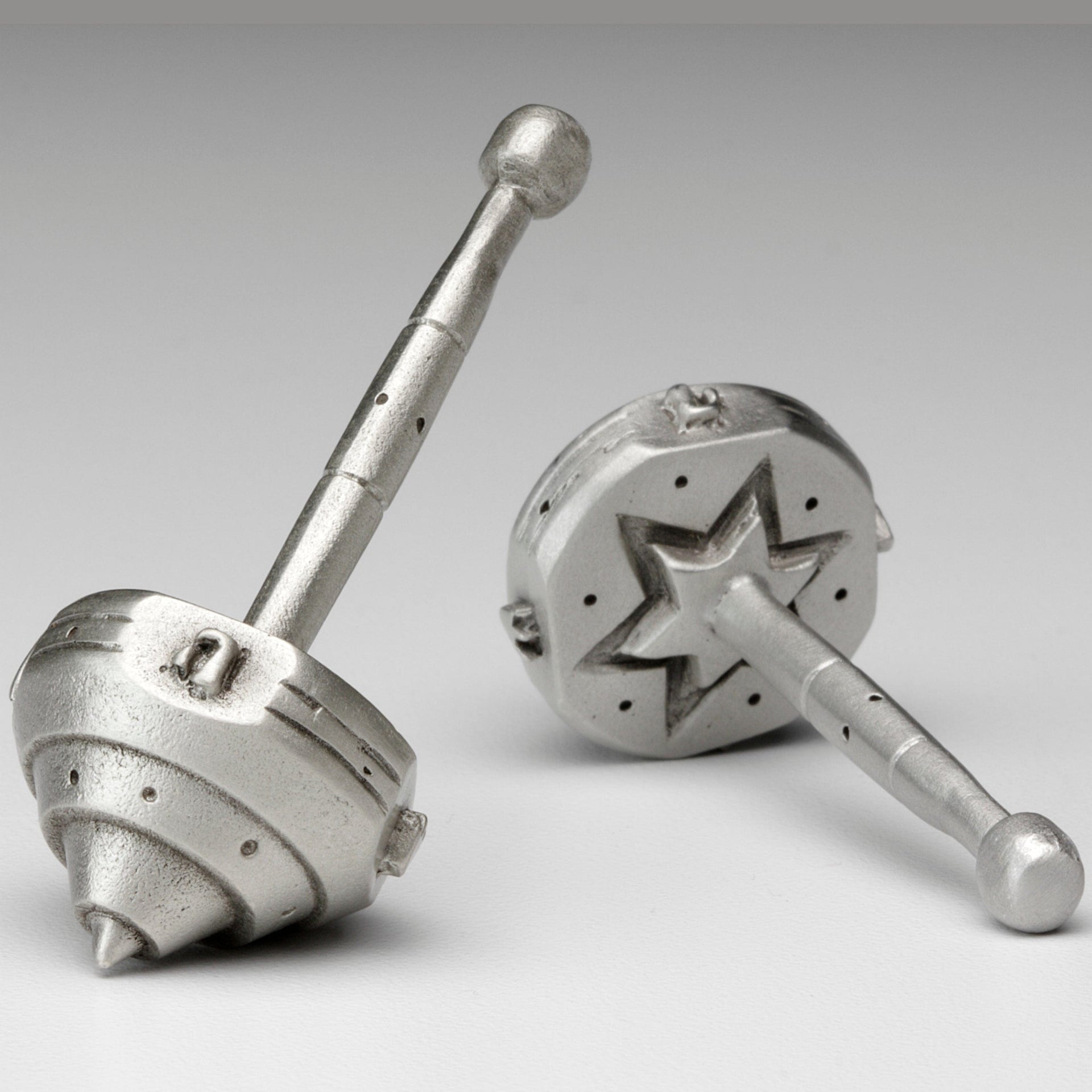 Emily Rosenfeld Dreidels Contemporary Pewter Dreidel by Emily Rosenfeld