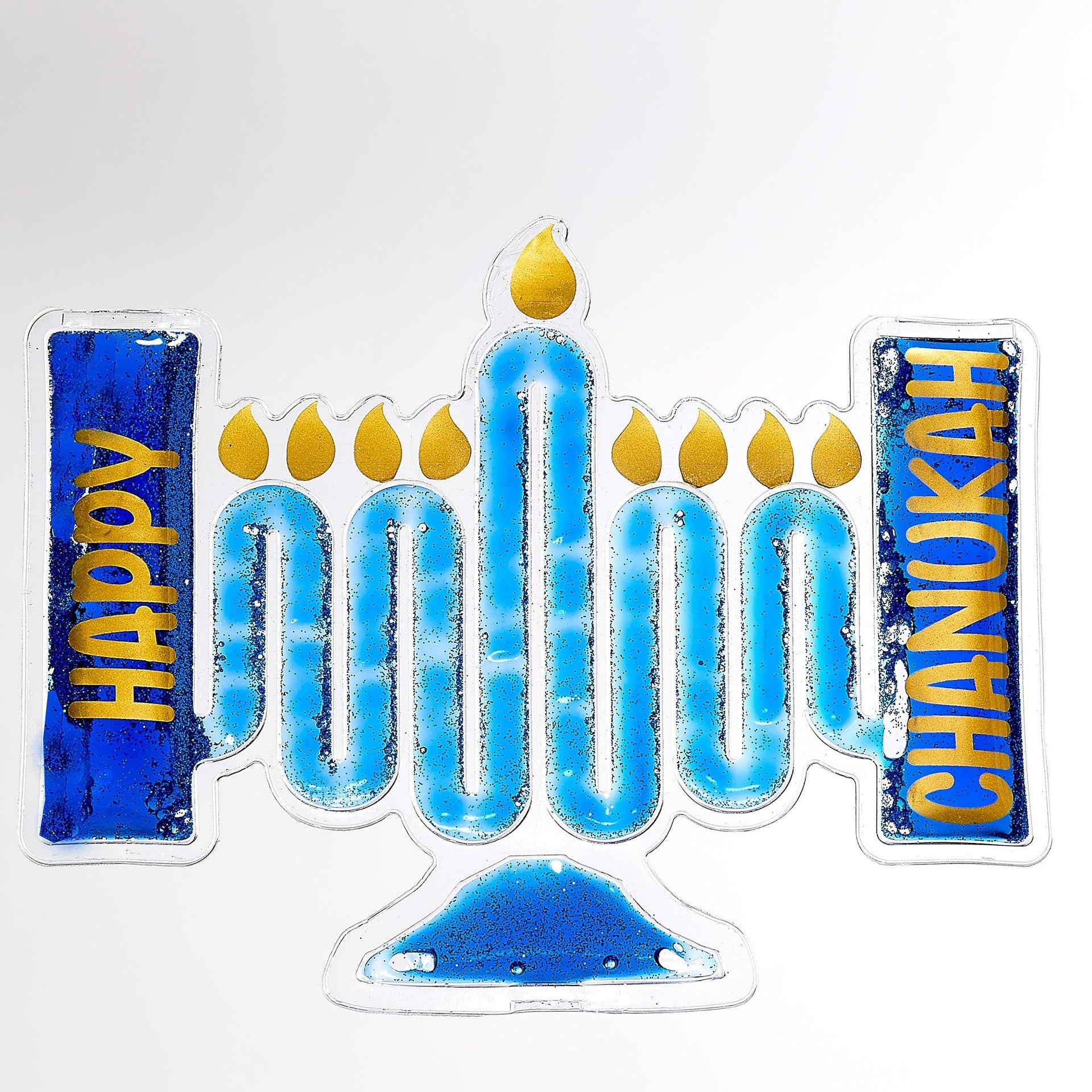 Rite Lite Menorahs Blue Glitter- Flowy Fun Menorah