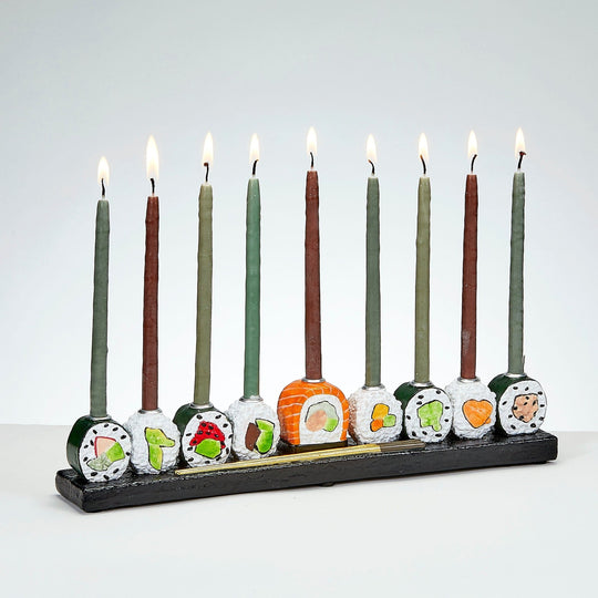 Hand-Painted Sushi Menorah