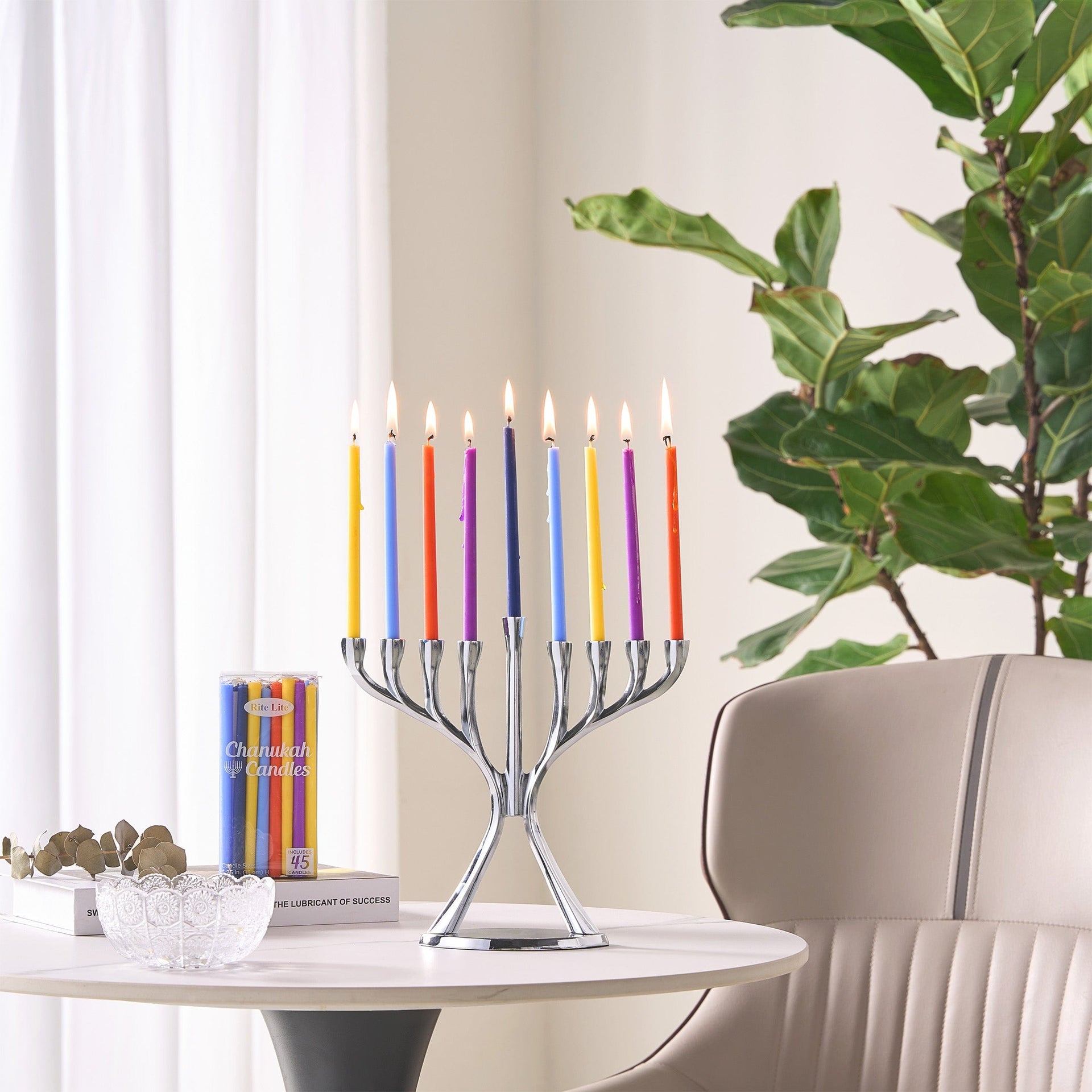 Rite Lite Hanukkah Candles Deluxe Assorted Rainbow Hanukkah Candles