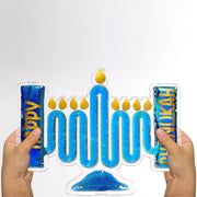 Rite Lite Menorahs Blue Glitter- Flowy Fun Menorah