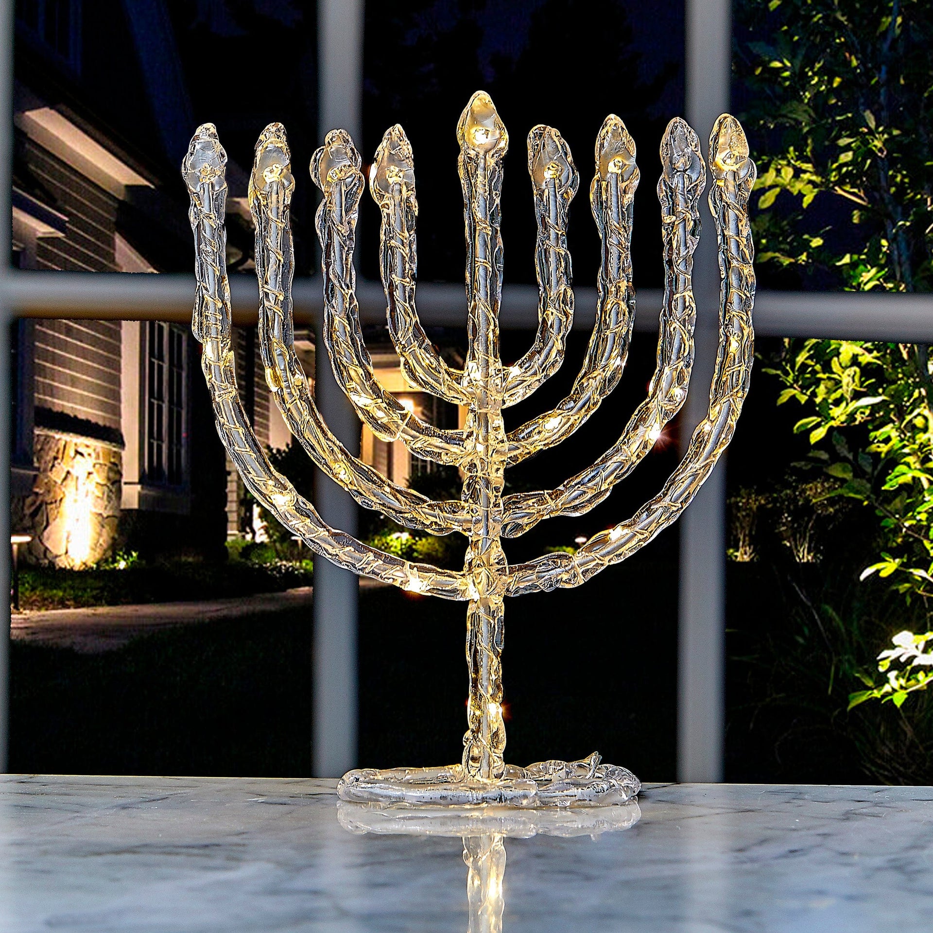 Aviv Judaica Menorahs LED Twinkling Menorah Decoration