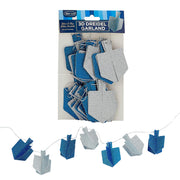 Rite Lite Decorations 9 feet Hanukkah Dreidel Glitter Garland - 9 Feet