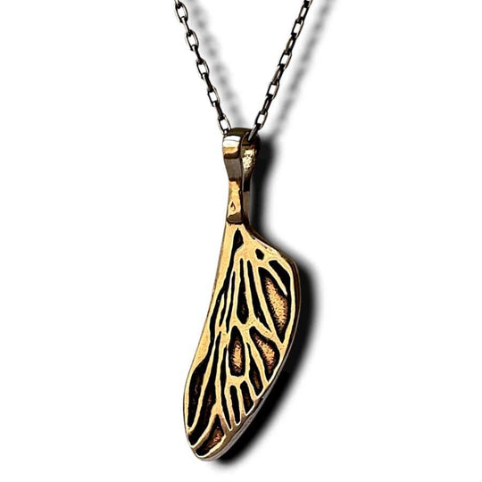 Wing and a Prayer Necklace by Marla Studio - Bronze
