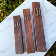 A&S Mezuzot Mezuzahs Walnut Mezuzah Case