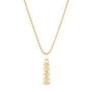 Mad Fine Necklaces 24" Ball Chain Xanax Bar Pendant by Mad Fine - 14k Solid Gold