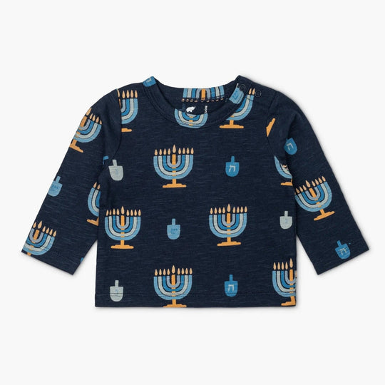 Kids Menorah and Dreidel Crew Tee by Monica + Andy - (Sizes 2T - 14)