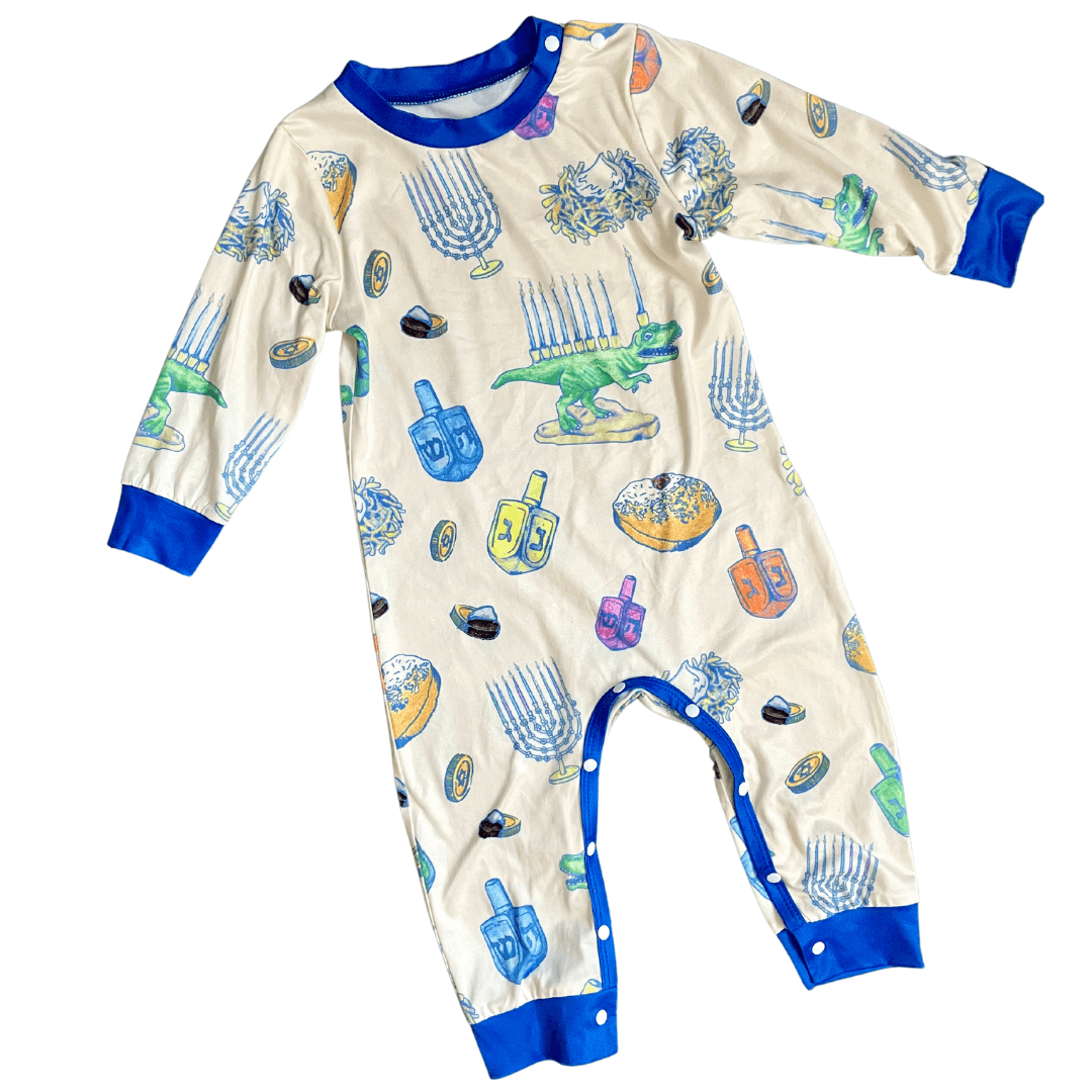 Amy Kritzer Becker Pajamas Hanukkah Light and Latkes Pajamas - (Baby Sizes 6M - 18M)