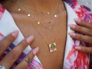 Alef Bet Necklaces Dangle Delightfully Star of David Necklace - Silver or Gold