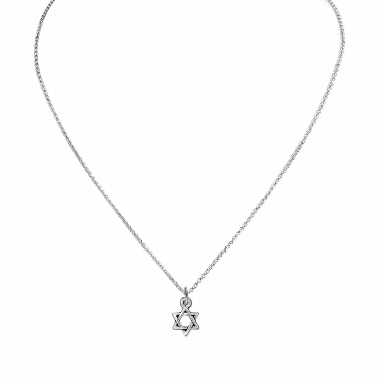 Sami Tiny Charming Star of David Necklace Silver