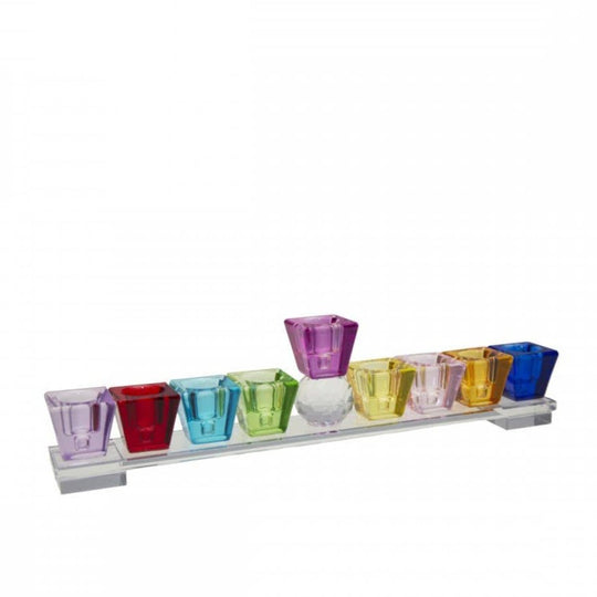 Rainbow Crystal Menorah