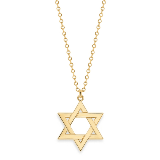 Small Jordan Star of David 20" Necklace by Miriam Merenfeld - Gold-Plated