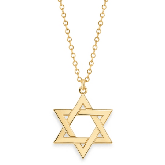 Small Jordan Star of David 16" Necklace by Miriam Merenfeld - Gold-Plated