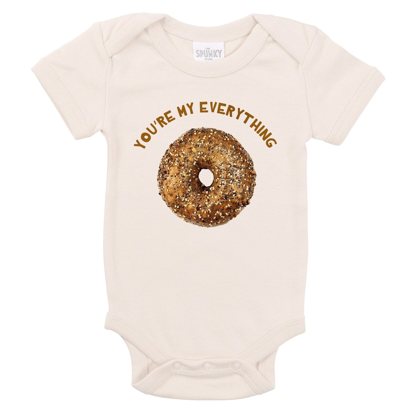 Spunky Stork Onesies You're My Everything Bagel Baby Onesie