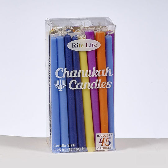 Deluxe Assorted Rainbow Hanukkah Candles