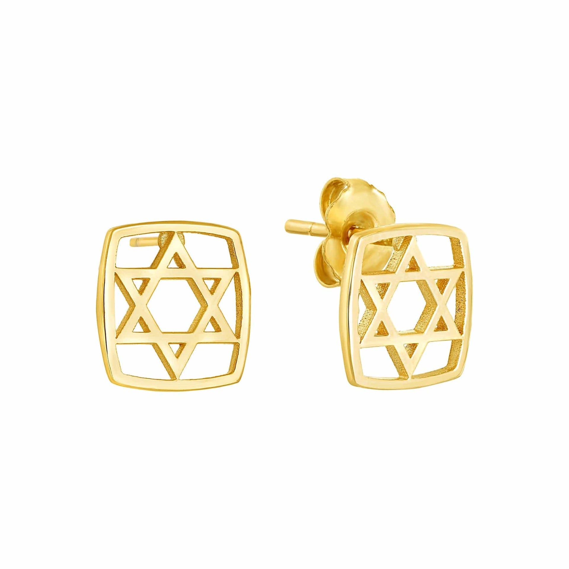 LeahJessicaJewelry Necklaces Magen David Ahava Earrings by Leah Jessica