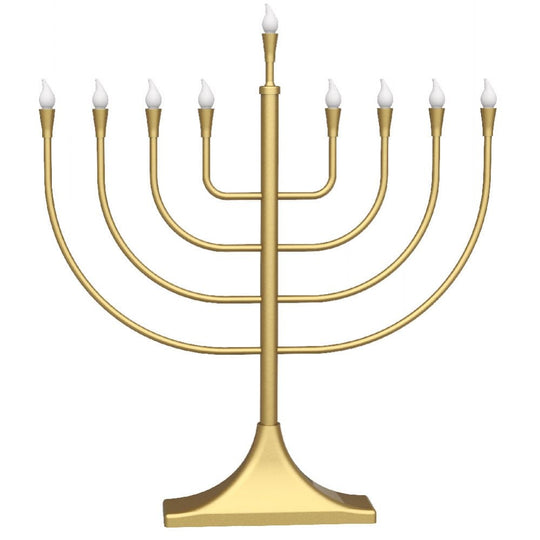 Large Traditional Electric Menorah - Gold