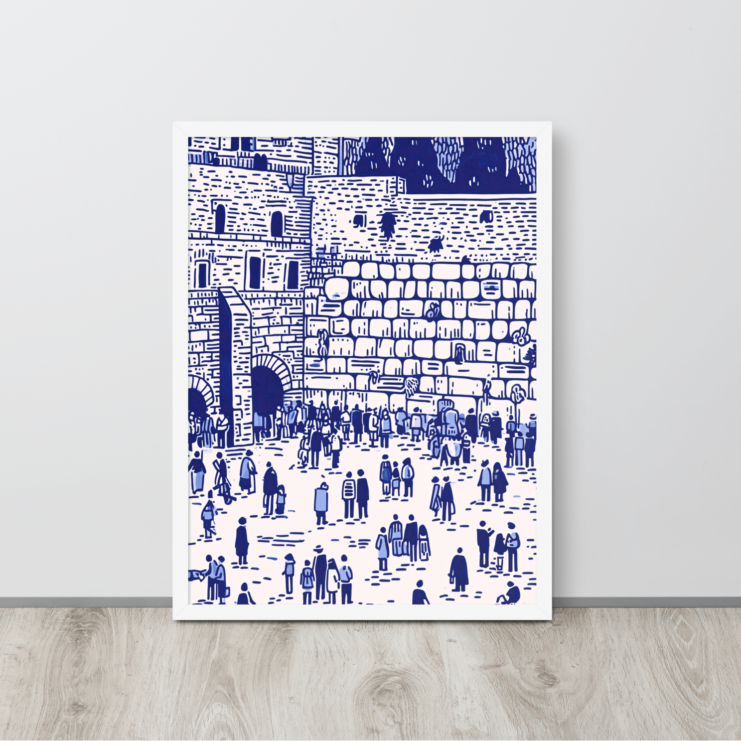 Beraishis Prints White / 18x24 Kotel Ink by Beraishis