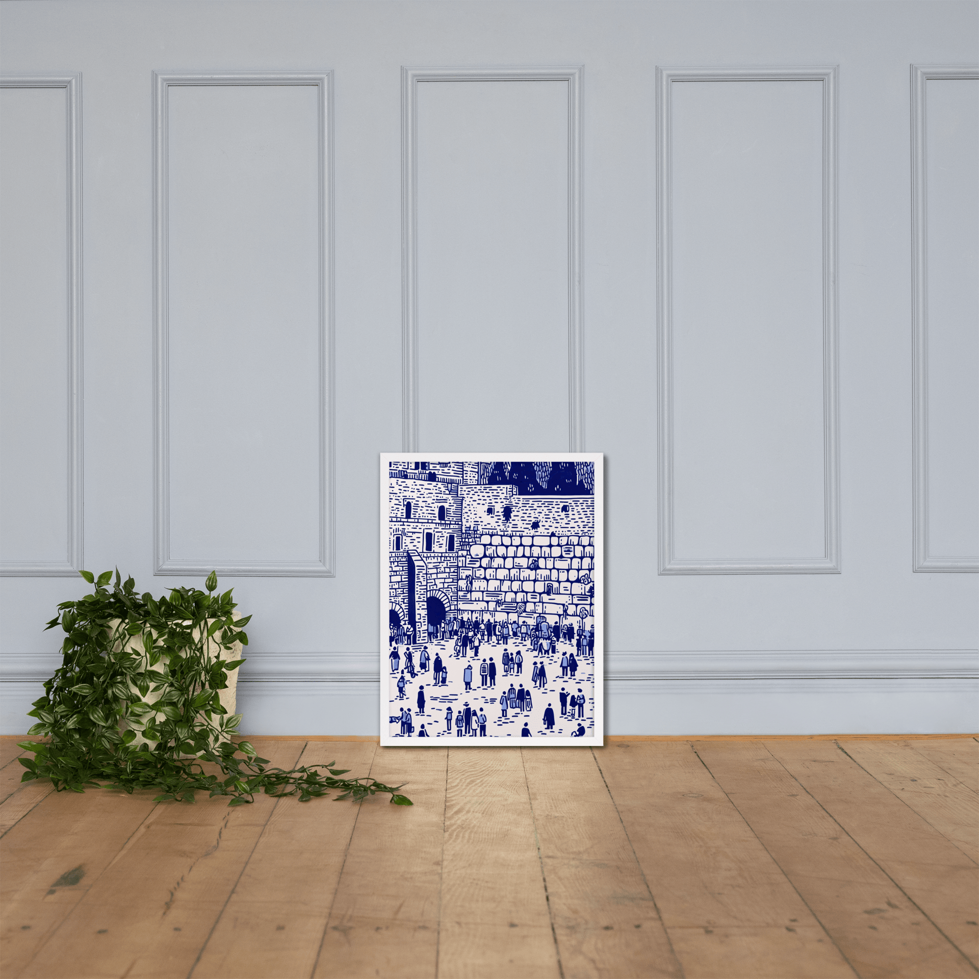 Beraishis Prints White / 18x24 Kotel Ink by Beraishis