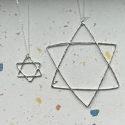 Rachel Pfeffer Necklaces Sterling Silver Handmade Organic Star of David - (Small or Large)