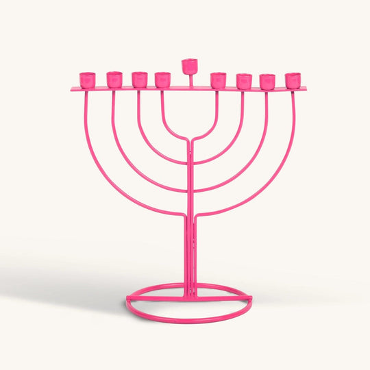 Pink Radiance Wireframe Menorah