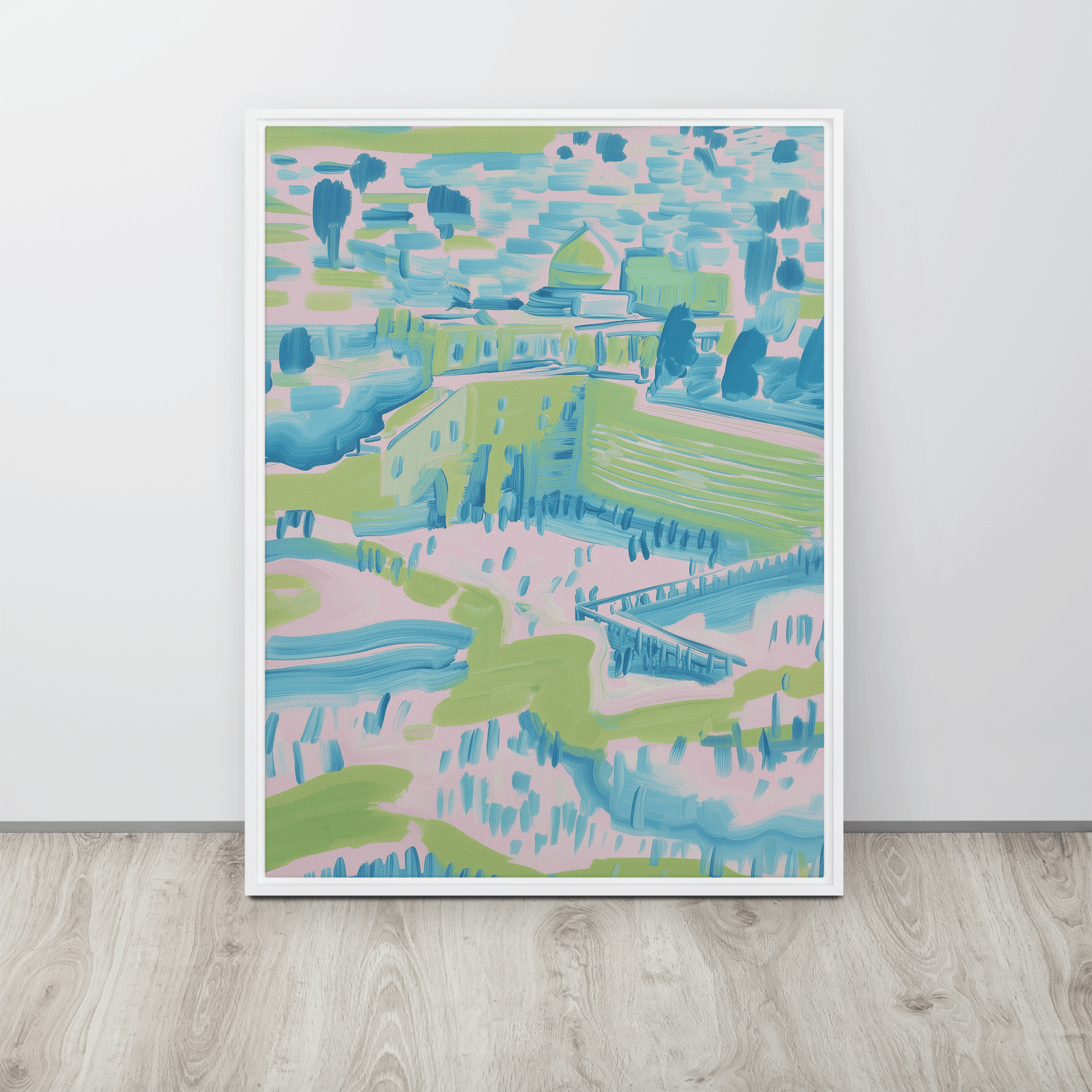 Beraishis Prints White / 24x32 Brushstrokes of the Wall by Beraishis - Jerusalem