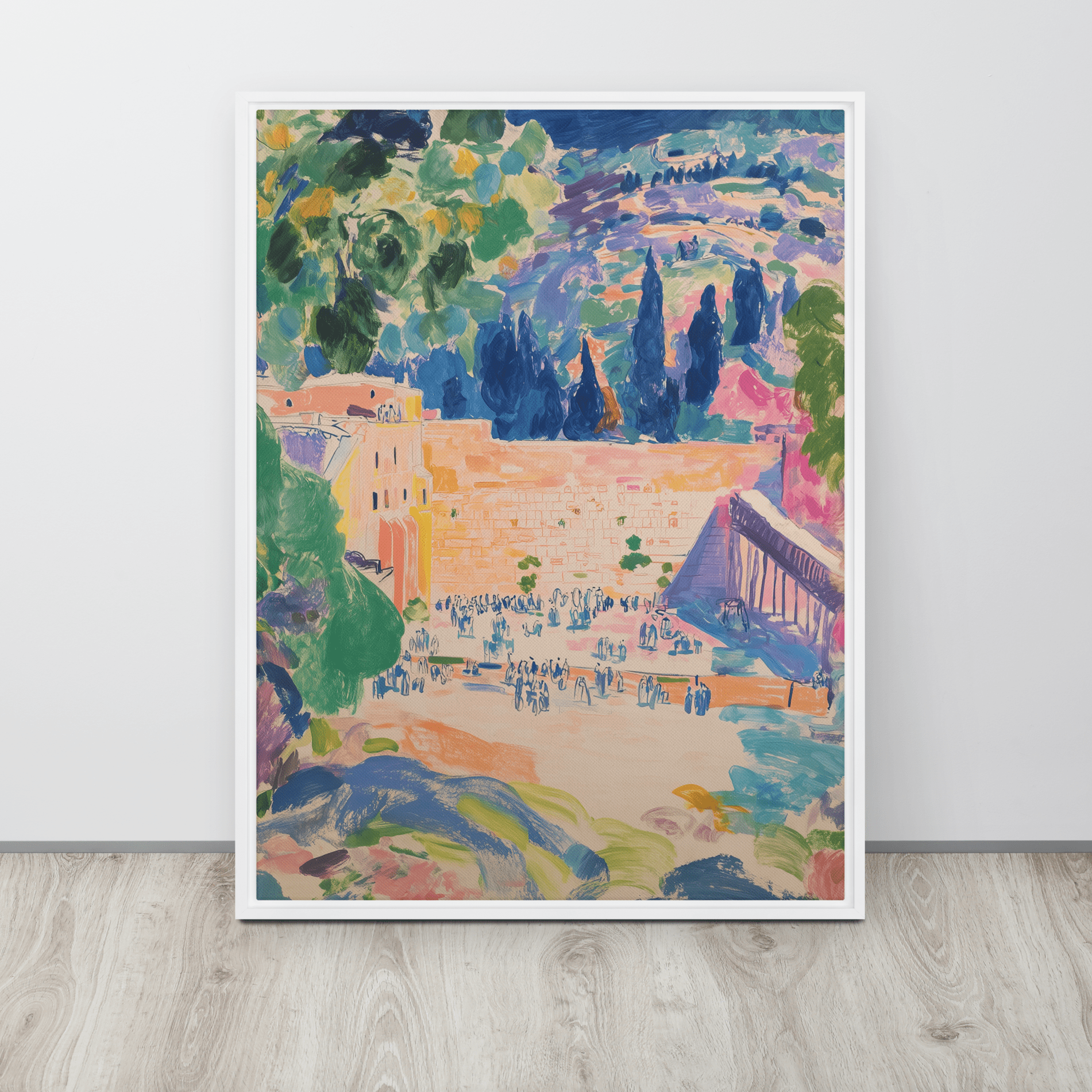 Beraishis Prints White / 24x32 Framed Kotel Bloom by Beraishis