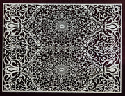 Sketch Blue Studio Challah Boards Intricate Paper Cut Glass Challah Board by Sketch Blue Studio – Choice of Metal Standoffs