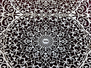 Sketch Blue Studio Challah Boards Intricate Paper Cut Glass Challah Board by Sketch Blue Studio – Choice of Metal Standoffs
