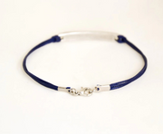 My Tribe by Sea Ranch Jewelry Bracelets 8" / Marine Shema Israel on Dark Blue Cord