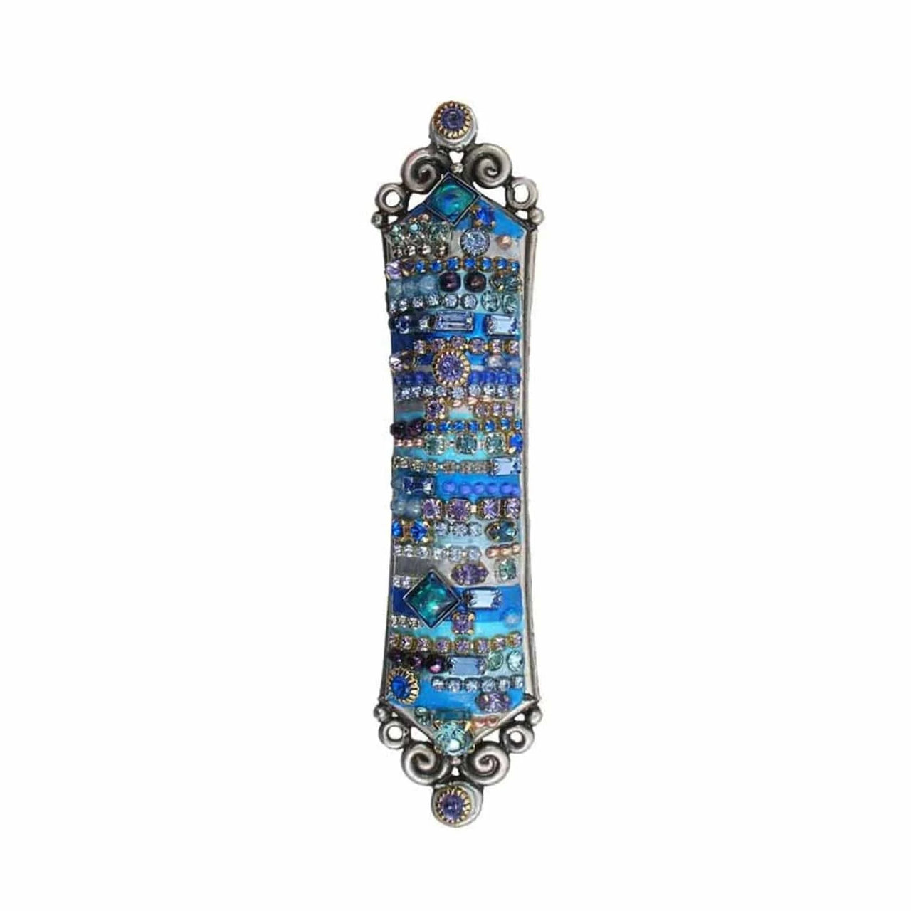 Michal Golan Mezuzahs Multi-Blue Mezuzah by Michal Golan