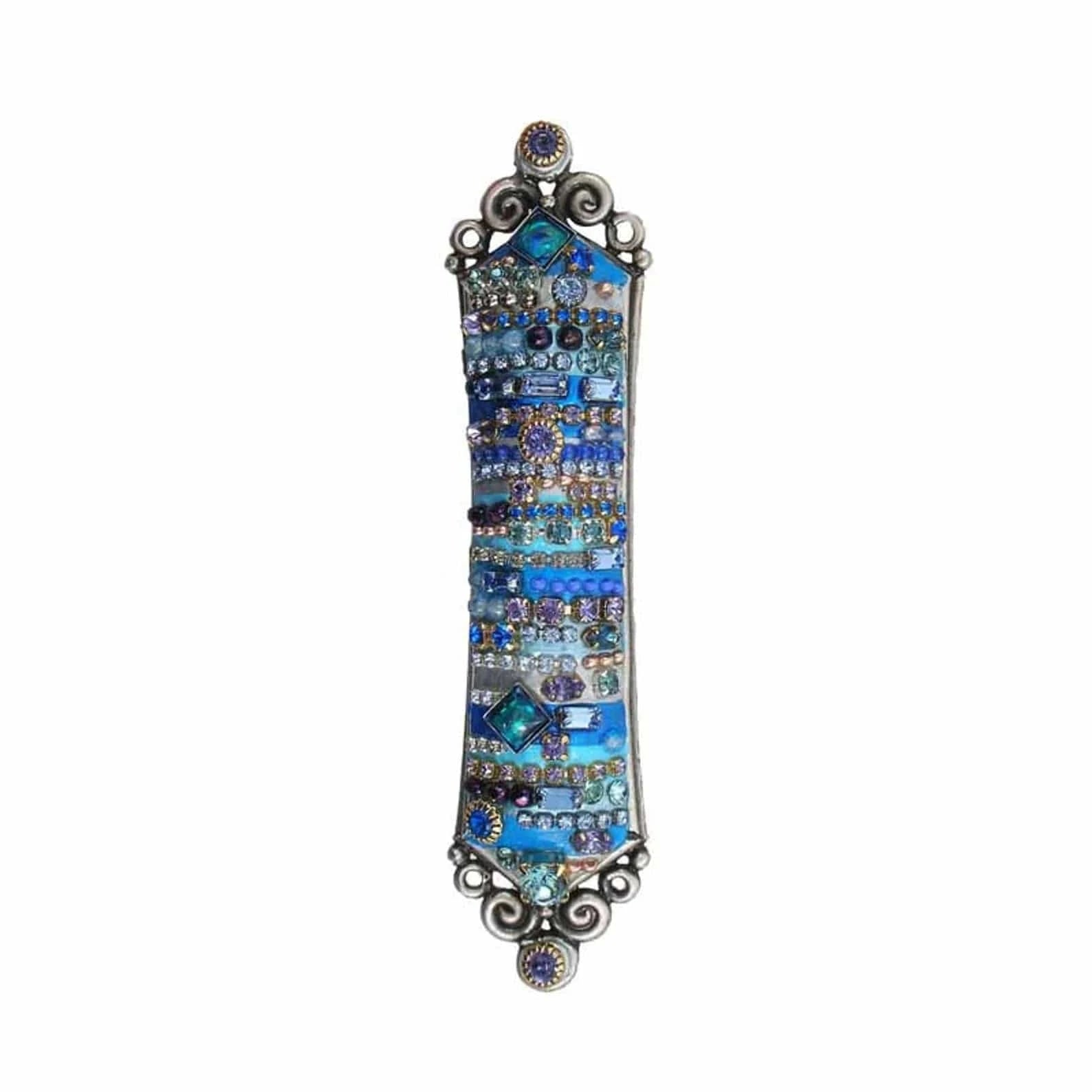 Michal Golan Mezuzahs Multi-Blue Mezuzah by Michal Golan