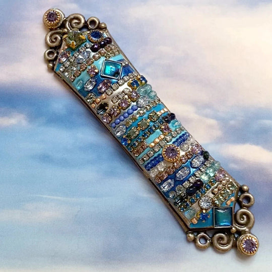 Multi-Blue Mezuzah by Michal Golan