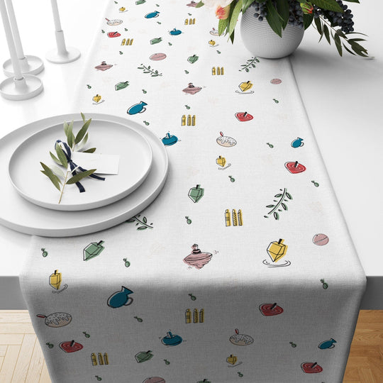 Hanukkah-Themed Table Runner