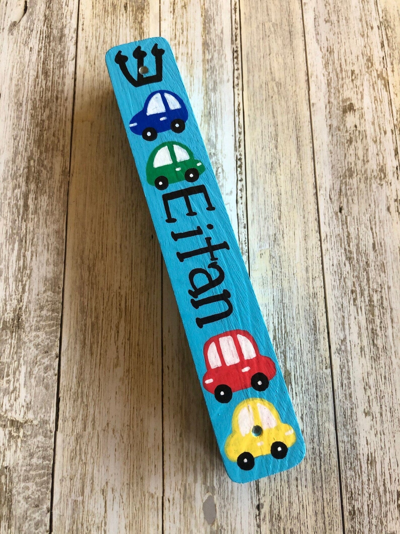 Lea Joelle Handmade Mezuzahs Personalized Car Mezuzah - Sky Blue