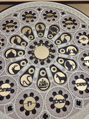 Sketch Blue Studio Clocks The Twelve Tribes Zodiac Hebrew Multi-Layered Laser-Cut Clock by Sketch Blue Studio