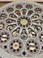 Sketch Blue Studio Clocks The Twelve Tribes Zodiac Hebrew Multi-Layered Laser-Cut Clock by Sketch Blue Studio