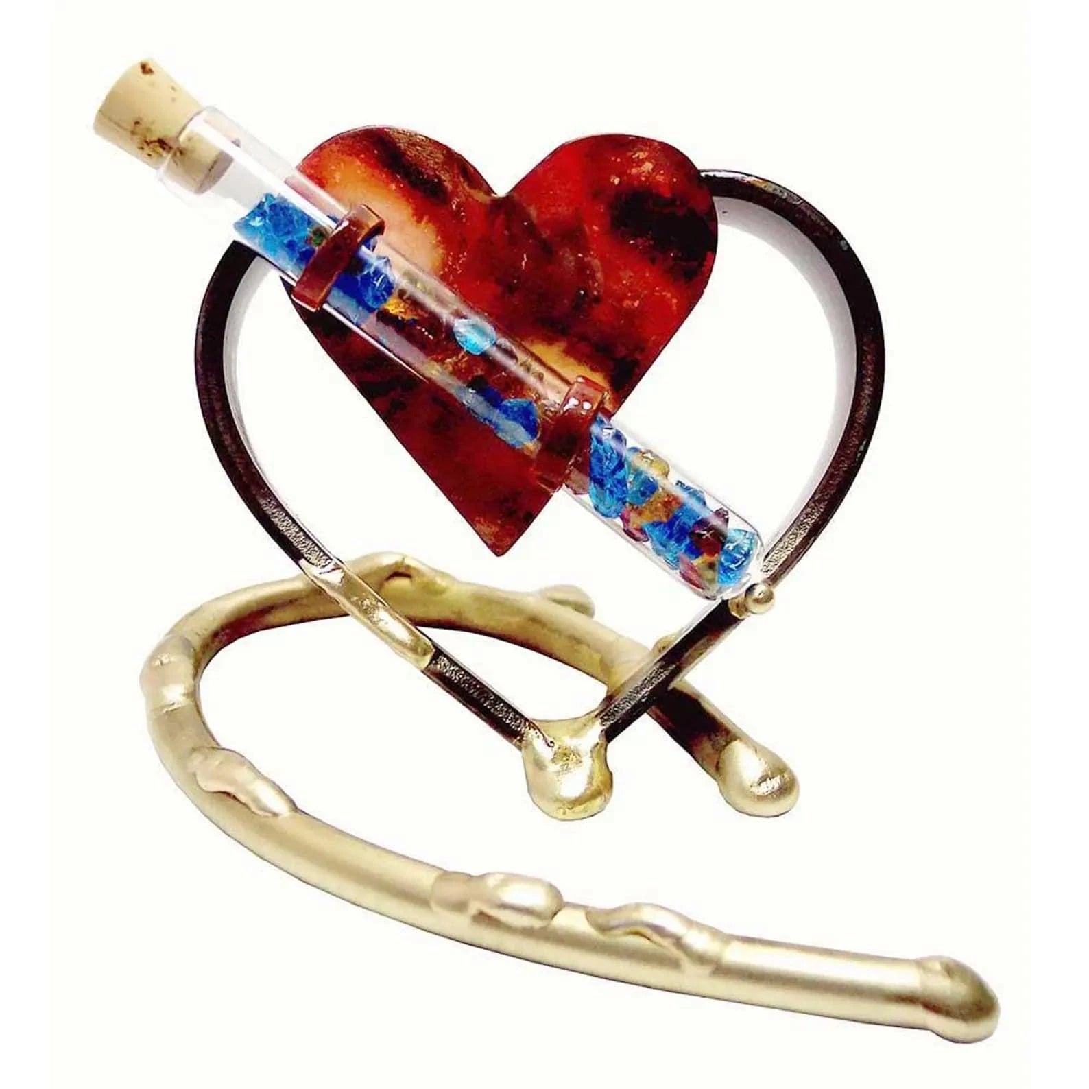 Gary Rosenthal Sculptures Wedding Keepsake Heart with Tube by Gary Rosenthal