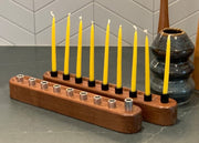 The Knotty Dane Menorahs Rounded Wooden Menorah - Choice of Wood